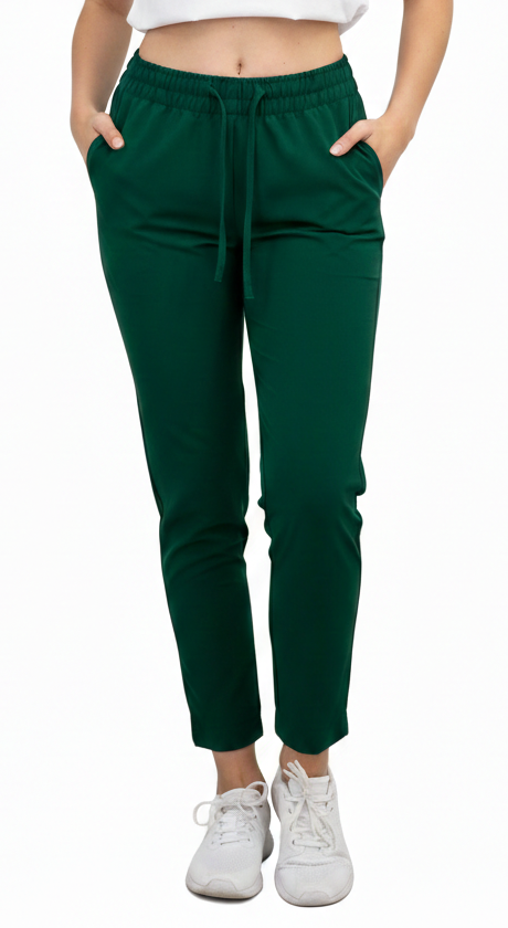 Spodnie cygaretki zielen butelka wiskoza