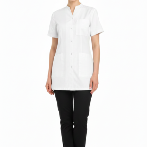 Żakiet biały z białą lamówką