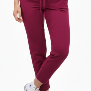 Spodnie cygaretki wiśniowe wiskoza