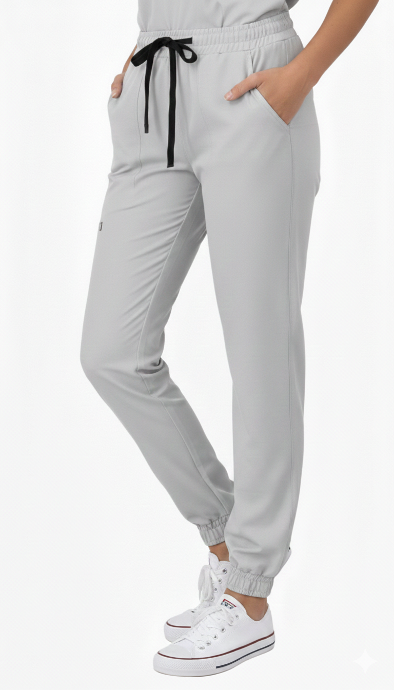 Spodnie Joggery szare wiskoza - obrazek 2