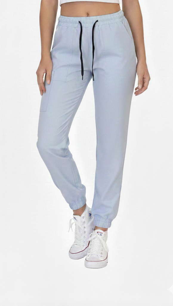 Spodnie Joggery błękit wiskoza