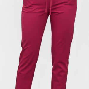 Spodnie cygaretki amarant wiskoza