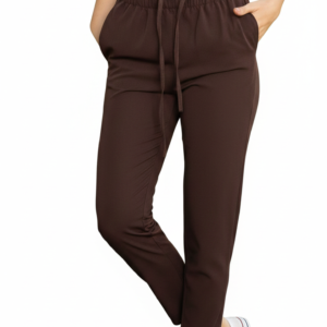 Spodnie cygaretki czekoladowe wiskoza