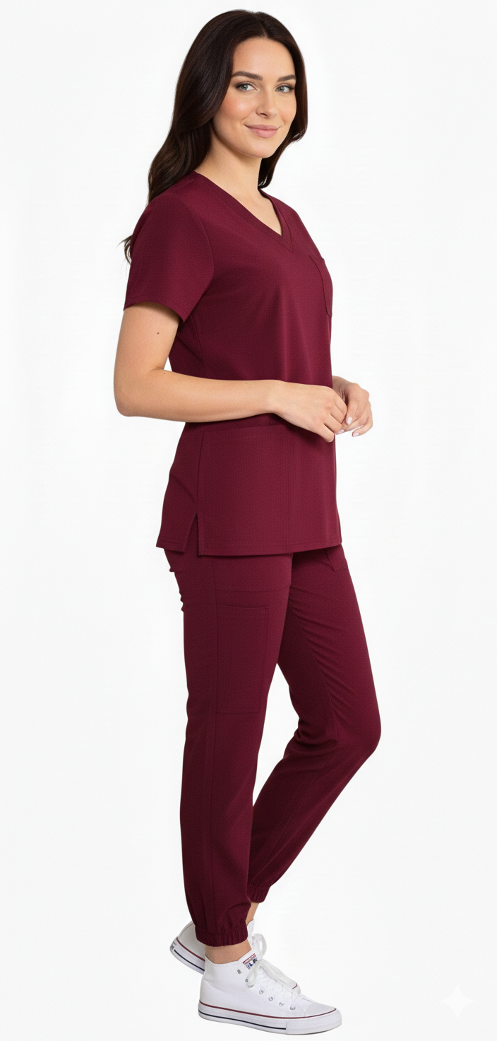 Komplet bordowy wiskoza - obrazek 2