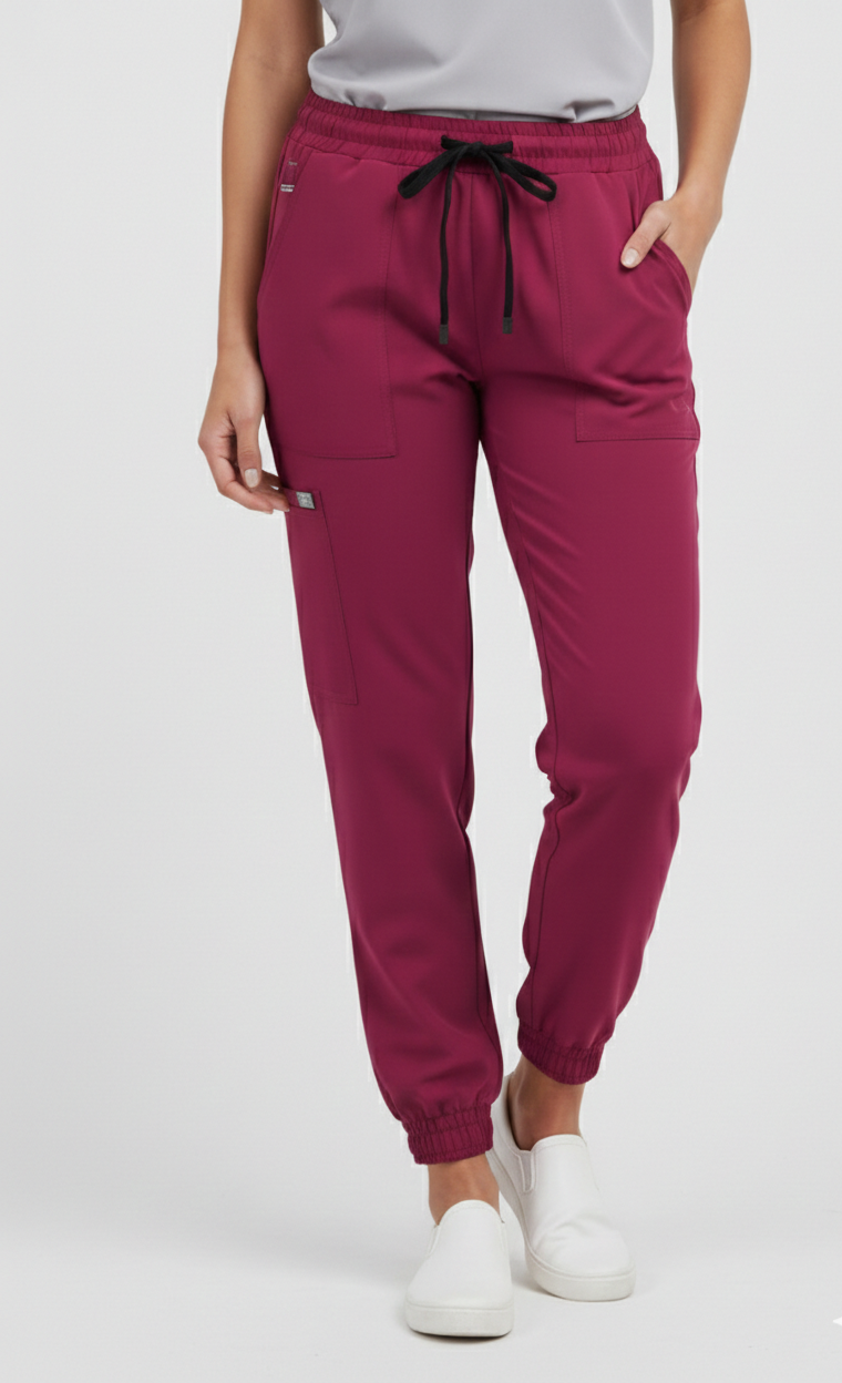 Spodnie Joggery wiśniowe wiskoza