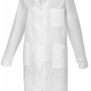 Fartuch medyczny biały 65% poliester/35 bawełna