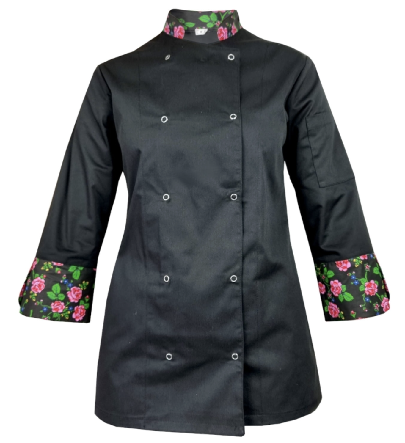 Bluza kucharska damska z rękawem 3/4 czarna