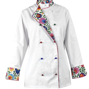 Bluza kucharska damska biała długi rękaw