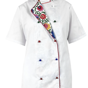 Bluza kucharska damska biała krótki rękaw (Kopia)