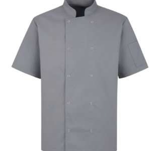 Bluza kucharska szary na napy krótki rękaw