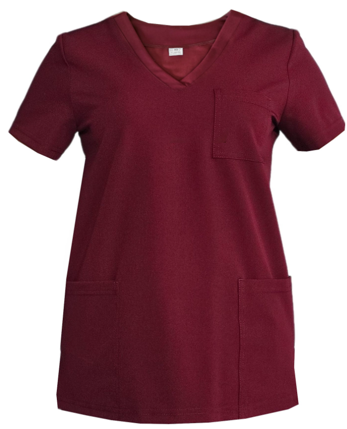 Bluza medyczna wiskoza bordowa